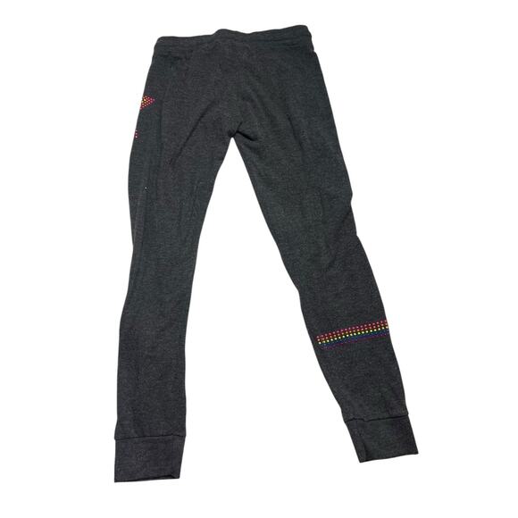 Lauren Moshi Cozy Grey Colorful Star Stripe Sweatpants Joggers Size XS - Picture 4 of 5